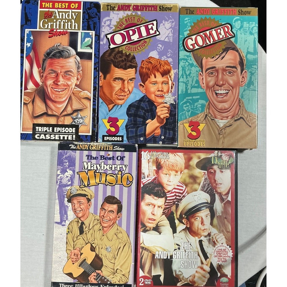 Andy Griffith Show Lot 4 VHS & 1 DVD Gomer Opie Mayberry Classic TV
